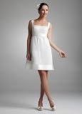 David's Bridal Tank Organza Dress With Embellished Bodice Style 180474MS