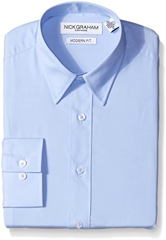 Nick GrahamEverywhere Men's Modern Fit Solid Point Collar Dress Shirt