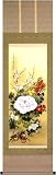 風水招福四季草花（掛け軸） 左高秋光 画