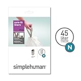 simplehuman Bin Liners (20) - 45 Litre, Code N