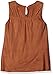 Amy Byer Girls' Big Sleeveless Knit Suede Lasercut Top