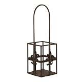 Wilco Imports Metal Wine Bottle Caddy with Fleur De Lis Accents, 4-1/4-Inch