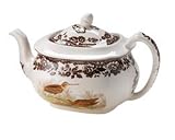 Spode Woodland Teapot and Cover 5 cups- Pheasant, Snipe