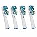 TECHEALTH 4 DUAL CLEAN TOOTHBRUSH REPLACEMENT REFILL HEADS - GENERIC COMPATIBLE WITH ORAL B (VALUE PACK OF 4) COMPATIBLES