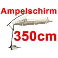 3,50m Ampelschirm Sonnenschirm Bananenschirm Schirm 350cm creme