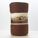 Tender Touch Fleece Blanket, Chocolate, 140 x 200 Cm