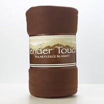 Tender Touch Fleece Blanket, Chocolate, 140 x 200 Cm