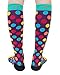 CompressionZ 20-30 mmHg Compression Socks Men & Women - Knee High Support Stockings (Urban Dots, Large)