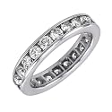 14k White or Yellow Gold Channel Set Diamond Eternity Band (2 cttw, I-J Color, I2-I3 Clarity)