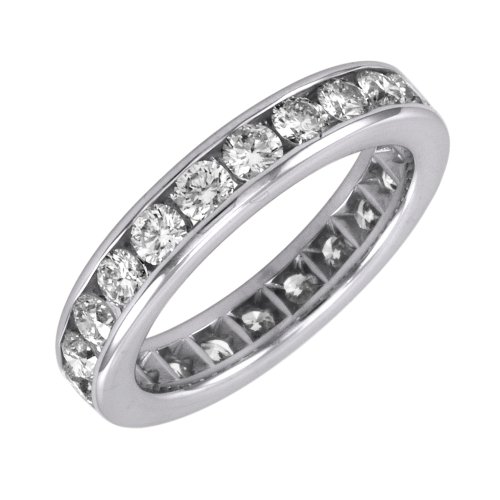 14k White or Yellow Gold Channel Set Diamond Eternity Band (2 cttw, H-I Color, SI2 Clarity)