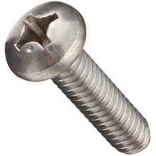 ASME B18.6.3 316 Stainless Steel Pan Head Machine Screw, Phillips Drive