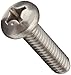 316 Stainless Steel Machine Screw, Plain Finish, Pan Head, Phillips Drive, 3/8