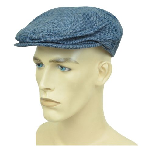 Marc Ecko Scissors Mini Houndstooth Cabbie Newsboy Faux Leather Belt Buckle Hat