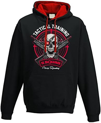 Hoodie Hooded double color SQUAD TACTICA TRAINING SUICIDE ALWAYS RECRUITING XXL