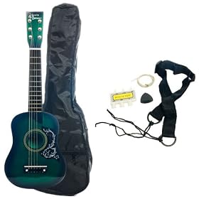 25 Inch Kid's Acoustic Toy Guitar Set with Gig Bag - Green