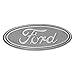 Defenderworx 98440 Gloss White 9" Oval Billet Grille and Tailgate Emblem for Ford