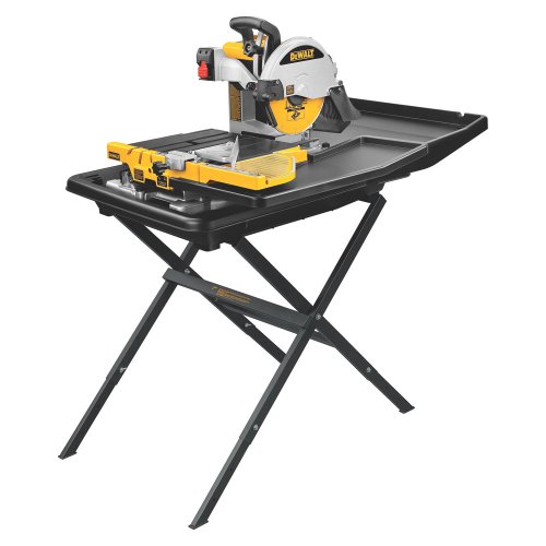 DEWALT D24000S Heavy-Duty 10-inch Wet Tile Saw with Stand