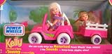 Barbie - Kelly & Tommy Power Wheels Jeep & Wagon Motorized Playset (1997 Mattel, Fisher Price)