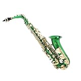 Cecilio 2Series Green Lacquer w / Gold Accents Alto Saxophone w / Carrying Case and Accessories - B00157JMMY