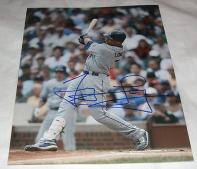 James Loney Autographed Los Angeles Dodgers 8x10 Photo W/PROOF, Picture of James Signing For Us