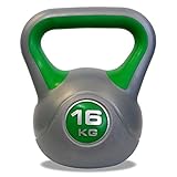 DKN Vinyl Kettle Bell - Grey/Green, 16 kg