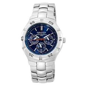 Nautica Men N10061 Metal Round Multifunction Watch