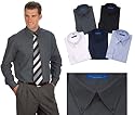 Langarm Uni Hemd Button Down Gr. 39 - 54 diverse Farben
