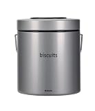 Kitchen & Housewares : Brabantia Biscuit Barrel, Metallic Grey