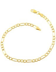 10 Karat Yellow Gold Figaro Link Bracelet (5.4mm, 8.5 inch)