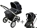 Safety 1st 19802950 Roadmaster Set - Travelsystem, 2 in 1 Kombikinderwagen inkl. Kinderwagen- und Sportwagenaufsatz, schwarz