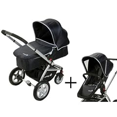 Safety 1st 19802950 Roadmaster Set - Travelsystem, 2 in 1 Kombikinderwagen inkl. Kinderwagen- und Sportwagenaufsatz, schwarz