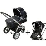 Safety 1st 19802950 Roadmaster Set - Travelsystem, 2 in 1 Kombikinderwagen inkl. Kinderwagen- und Sportwagenaufsatz, schwarzvon "Safety 1st"