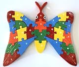 Large Wooden Alphabet Jigsaw Puzzle - Butterfly