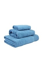 Flor De Algodón Juego De Toallas Zar (Azul)