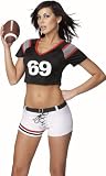 Female Football Player Blk/Wht Os