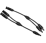 ソーラー パネル 用 MC4 コネクタ スパナ 太陽光 発電 (黒 MC 4 型 2 分岐 コネクター)