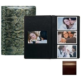 ROMA BROWN smooth grain leather #127 album with 6-at-a-time pages by Raika - 4x6