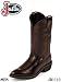 Justin Boots Basic Ranch & Road Black Cherry Cow #JB1110 Mens