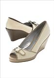 41RhxGtUurL. SL160  WIDE WIDTH FABRIC PEEP TOE WEDGE