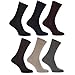 Universal Textiles Mens 100% Cotton Plain Work/Casual Socks (Pack of 6)