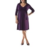 Merona® Maternity 3/4-Sleeve Faux Wrap Dress - Grape