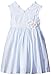 Laura Ashley London Girls' Blue and White Striped Seersucker Dress