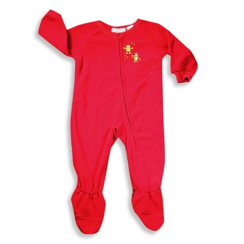 Wonder Kids - Infant and Toddler Boys Heavyweight Footed Blanket Sleeper, Red