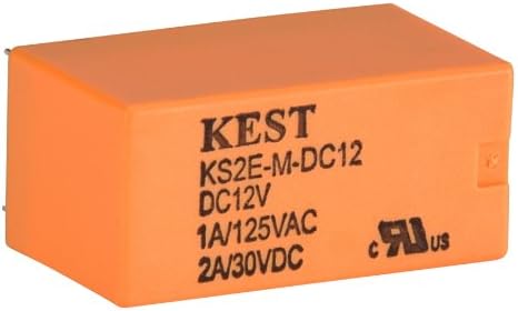 KEST KS2E-M-DC12 12 VDC 2A 8-Pin Miniature PCB Relay