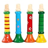 Seguryy Holzspielzeug für Kinder, Musikinstrument, Trompete, Bunt, 13 cm