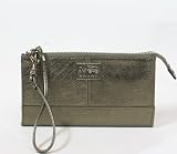 Coach Chelsea Metallic Leather Wristlet Wallet Clutch Bag 46278 Gunmetal
