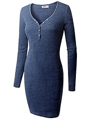 Plus Size V-neck Cotton/Polyester/Spandex/Knit Mini Dress 