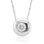 14k White Gold Solitaire Diamond Pendant Necklace (HI, I, 0.20 carat)