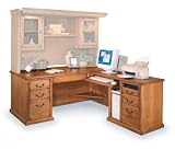 Huntington Oxford Wheat Desk with Right Computer Return (Wheat Finish) (29H x 49W x 20.75D)