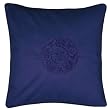 Decorative Handmade Navy Blue Cushion Cover / Pillow Sham - Chinese Fortune & Lotus Flower Symbol